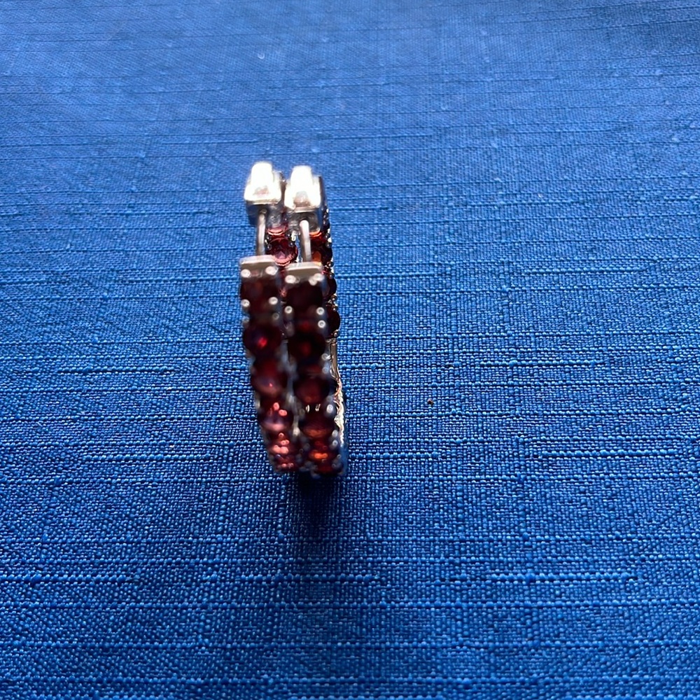 Inside/outside Garnet earrings